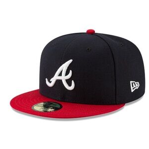 New Era Navy and Red Atlanta Braves Cap